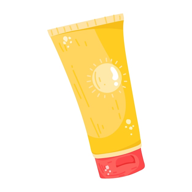 Vector a flat sticker icon of sunblock