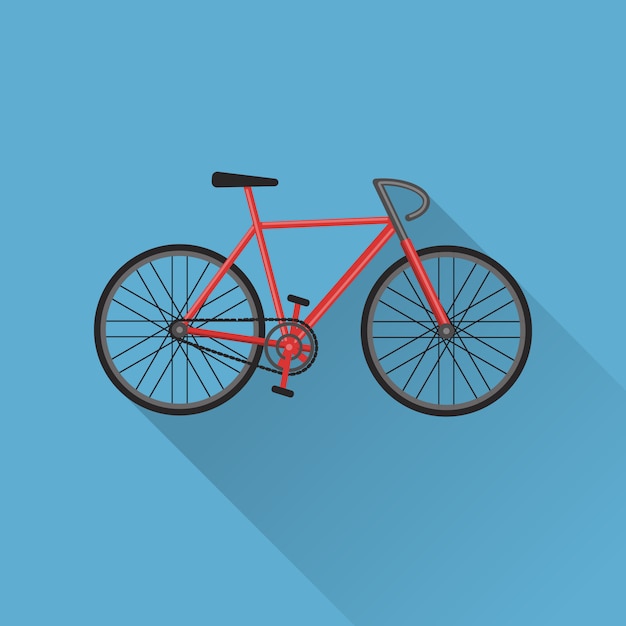 Flat style bicycle icon