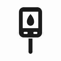 Vector flat style blood sugar check tool icon