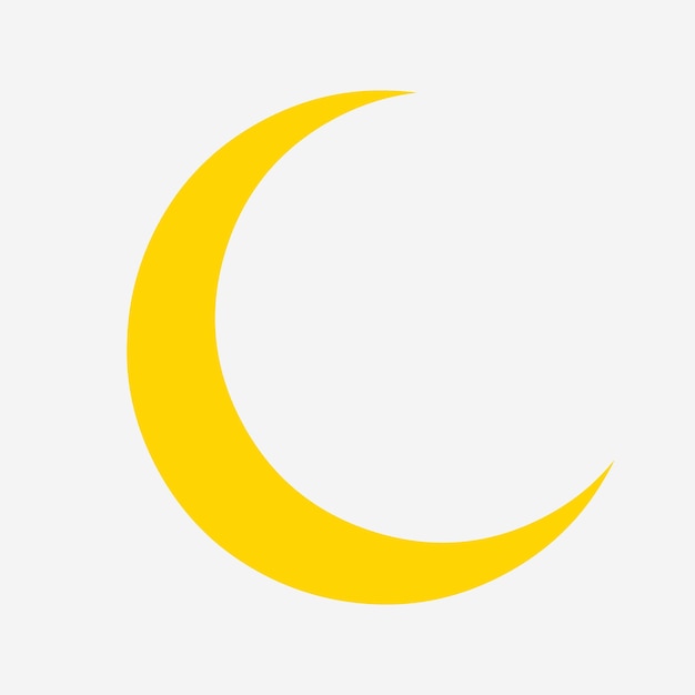 Vector flat style crescent moon