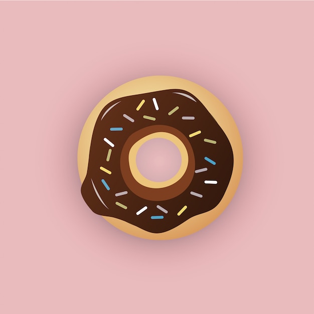 Flat style donut illustration