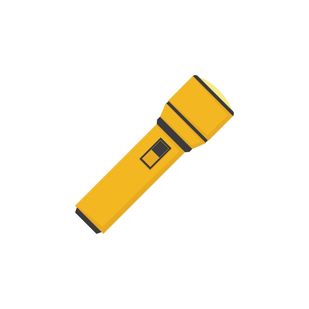 flat style electric torch on a white background