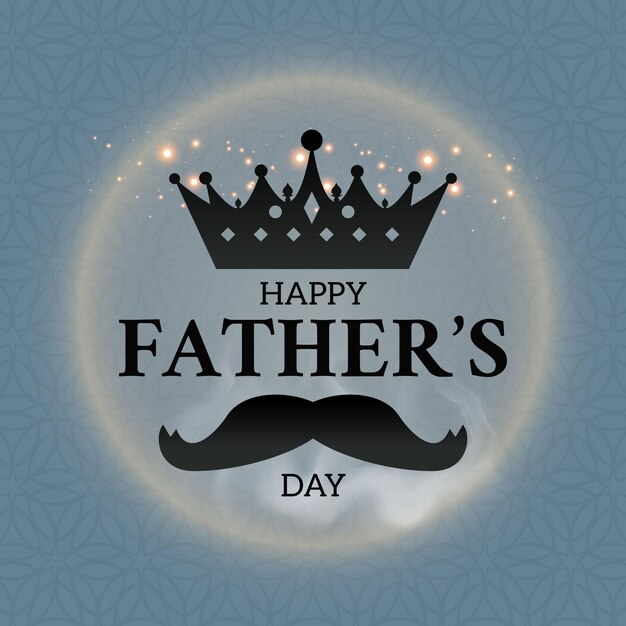 Flat style happy fathers day attractive design Premium Vector