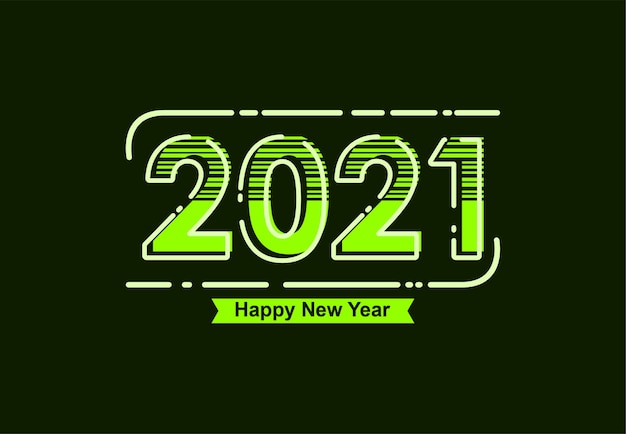 Vector flat style happy new year 2021