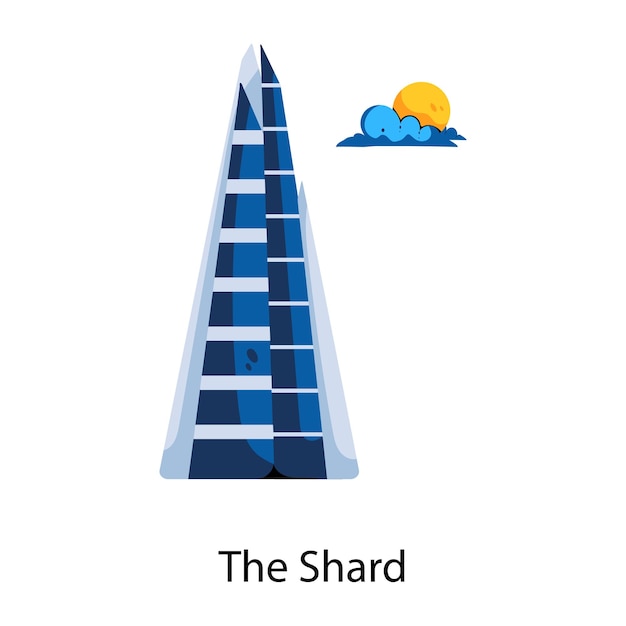 Flat style icon of the shard