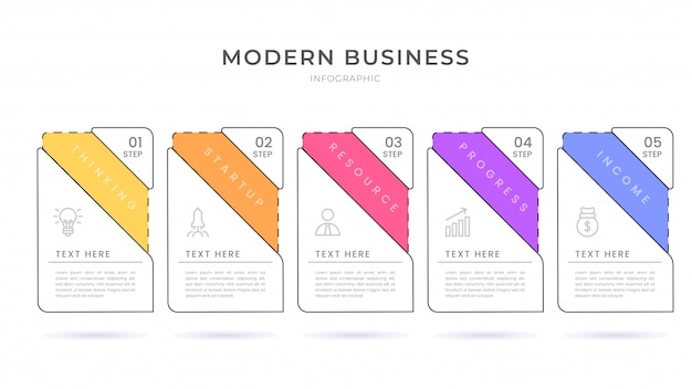 Flat style Infographic design organization chart process template with editable text