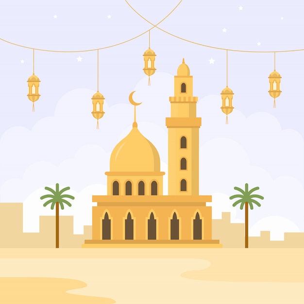 Flat style mosque design