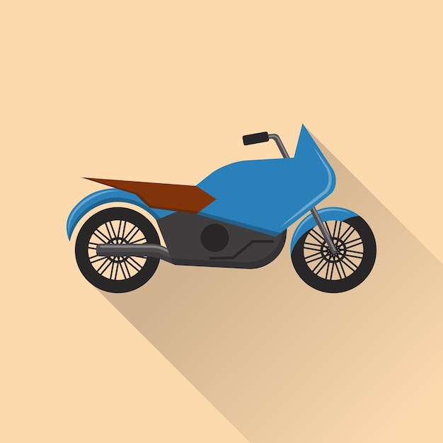 Flat style motorcycle icon