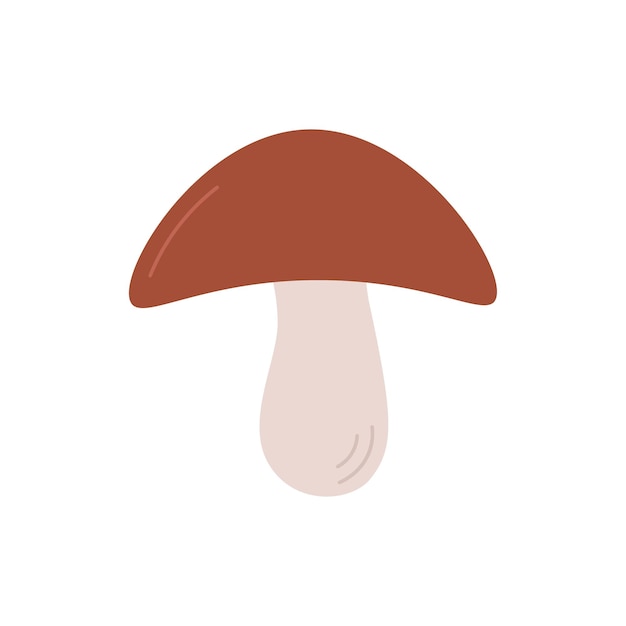 Vector flat style mushroom for teaching preschool children cards in simple style for childrens development