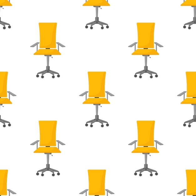 Flat style office chair pattern modern flat design furniture vector illustration set isolated vector