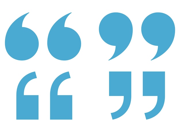 Vector flat style quotation marks