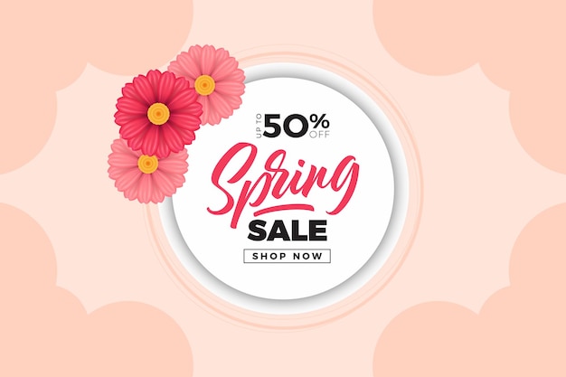 Vector flat style spring background design