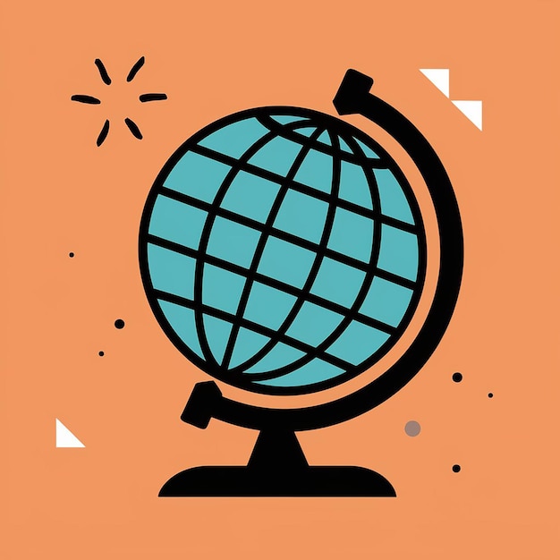 Vector flat style vector illustration of the globe