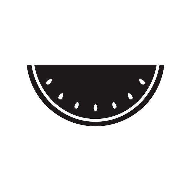 flat style vector watermelon icon on white background