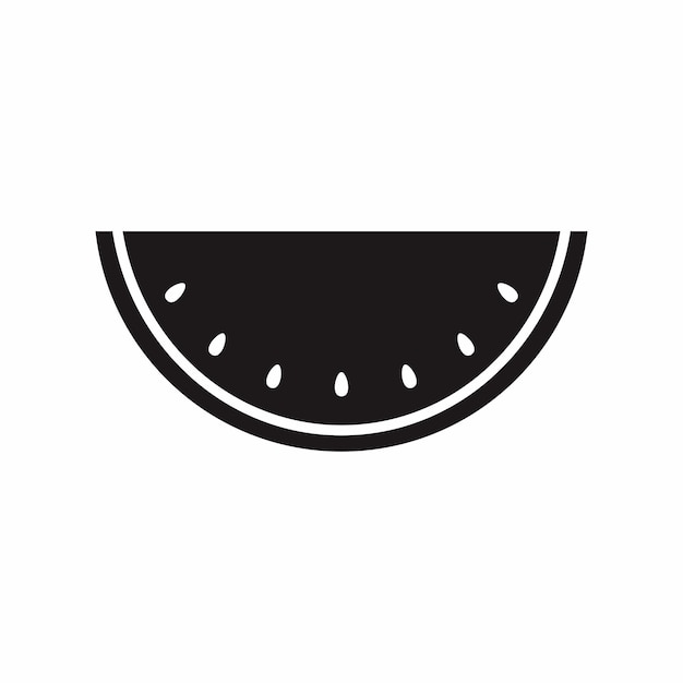 flat style vector watermelon icon on white background