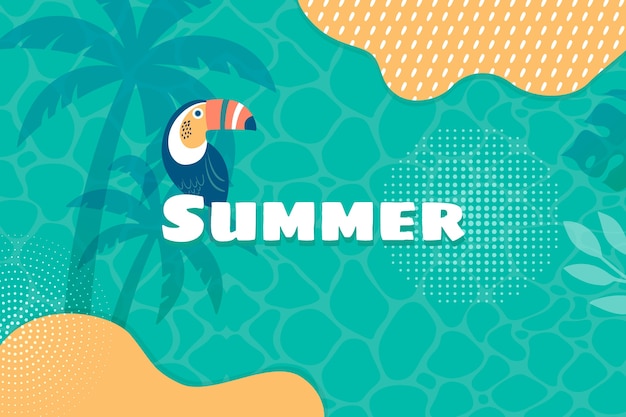 Vector flat summer background