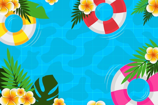 Vector flat summer background