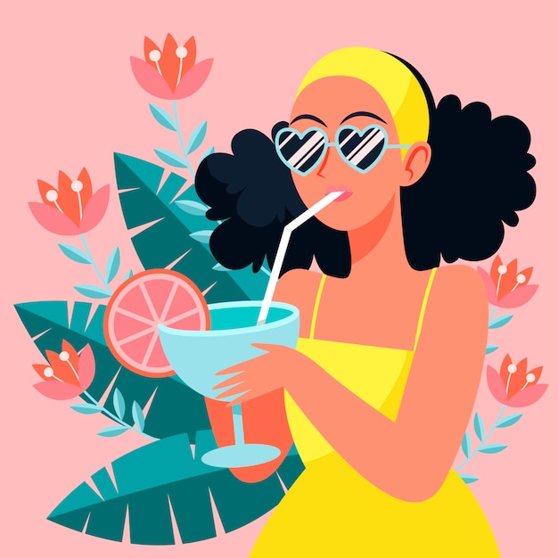 Flat summer illustration