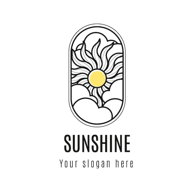 Vector flat sunshine logo template