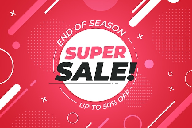 Vector flat super sale background