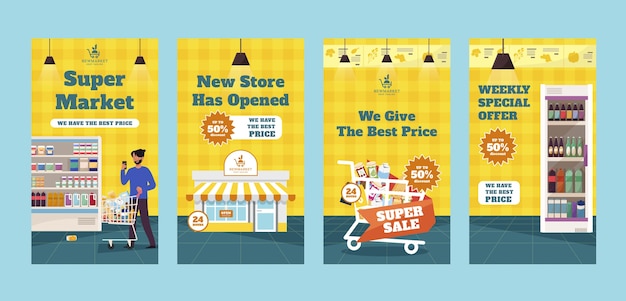 flat supermarket instagram stories collection