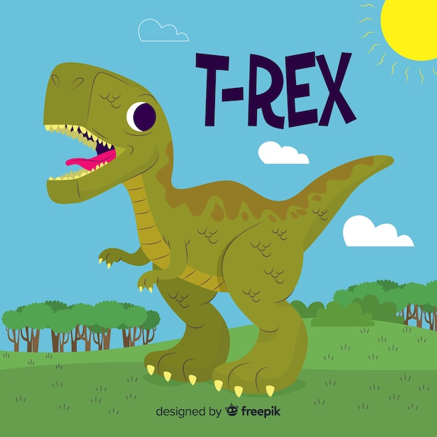 Flat t-rex background