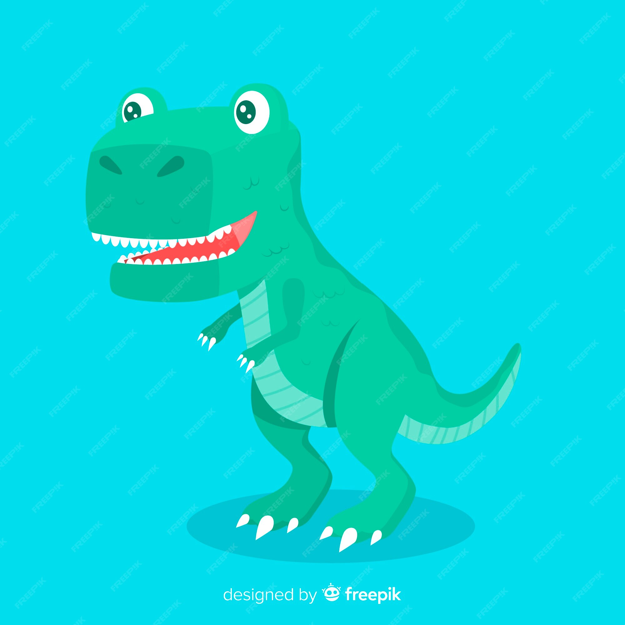 Premium Vector  Flat t-rex background