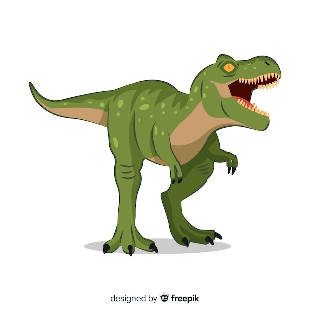 Premium Vector  Flat t-rex background