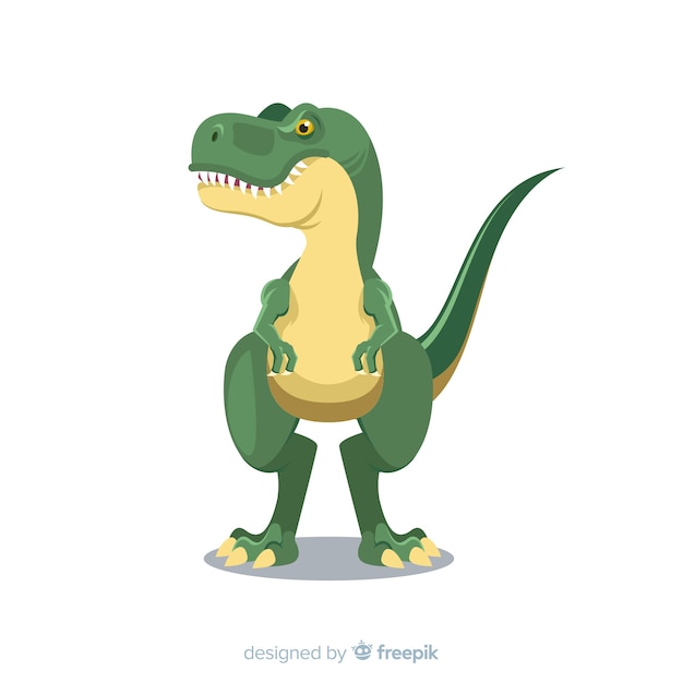 Vector flat t-rex background