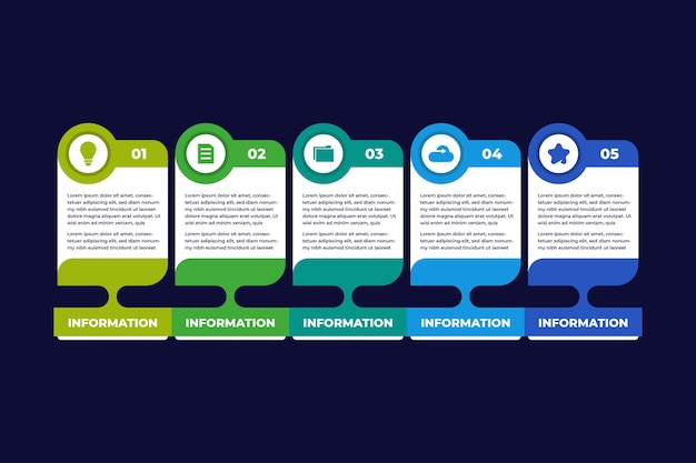 Flat Table Business Presentation Graphic Template