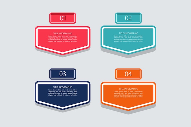 Vector flat table of contents infographic free vector step by step