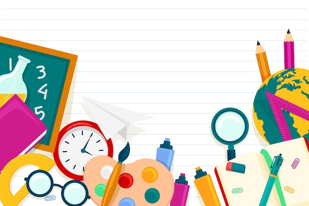 Flat terug naar school achtergrond
