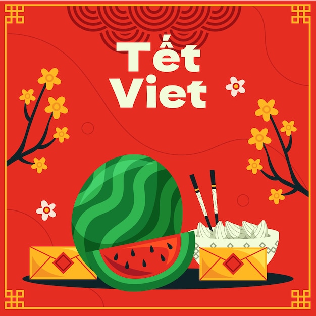 Vector flat tet illustration