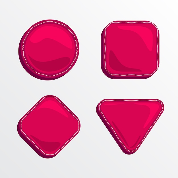 Vector flat text box badges collections
