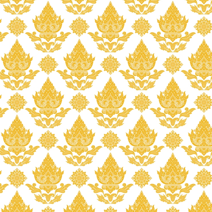 Vector flat thai pattern design