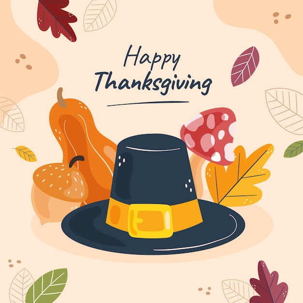 Flat thanksgiving illustration