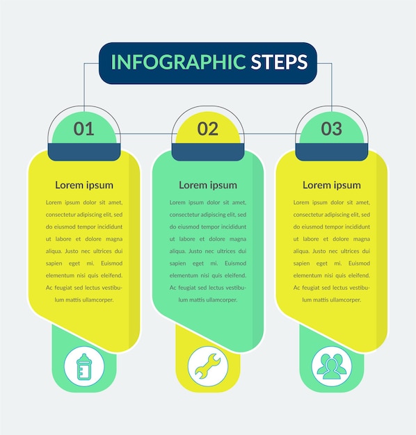 Flat tijdlijn infographic template