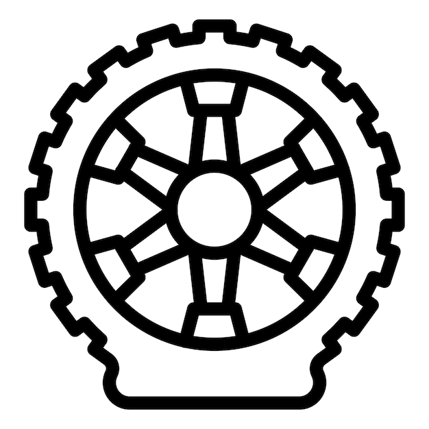 Flat Tire Icon Style