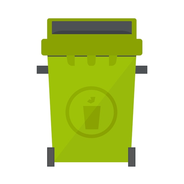 Vector flat trash bin