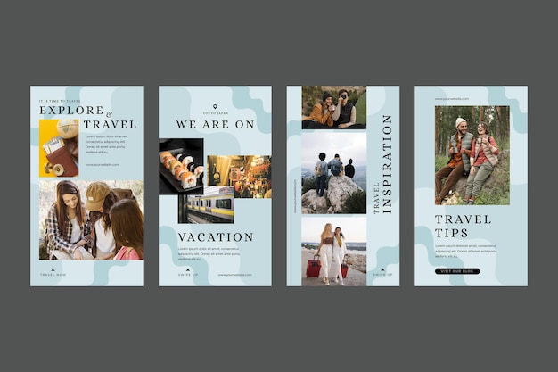 flat travel instagram story collection