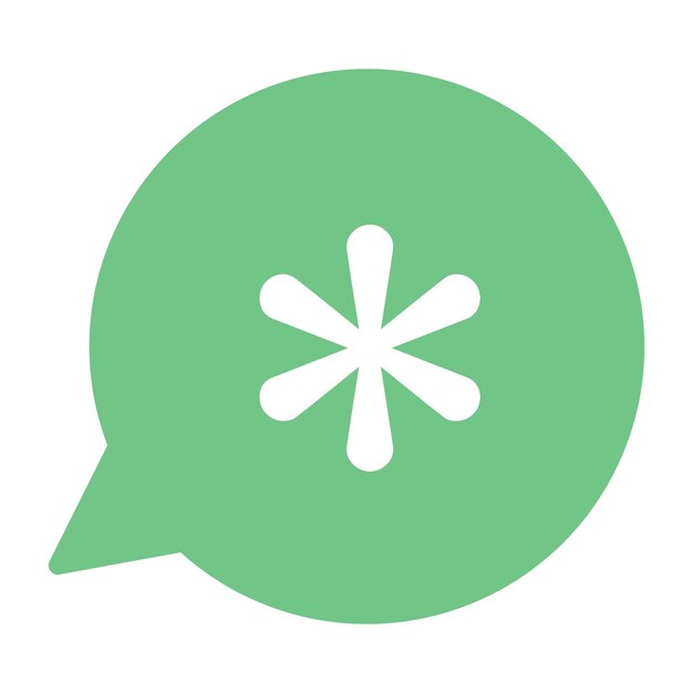 Flat trendy icon of a chat bubble