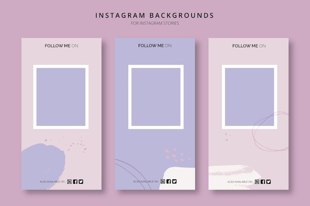 Vector flat trendy instagram stories background