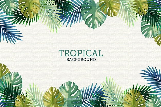 Flat tropical background