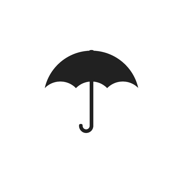 Icona dell'ombrello piatto per il concept design vettore isolato