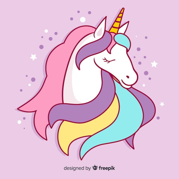 Flat unicorn background