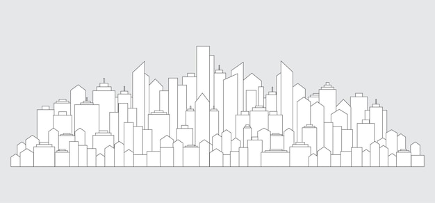 Vector flat urban cityscape great city map creator