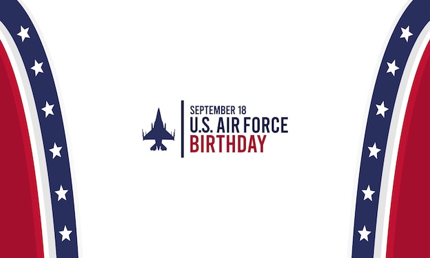 フラット米国空軍の誕生日のベクトルの背景