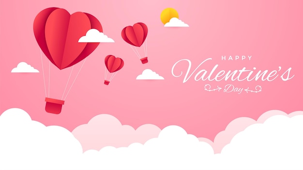 Flat valentine's day background