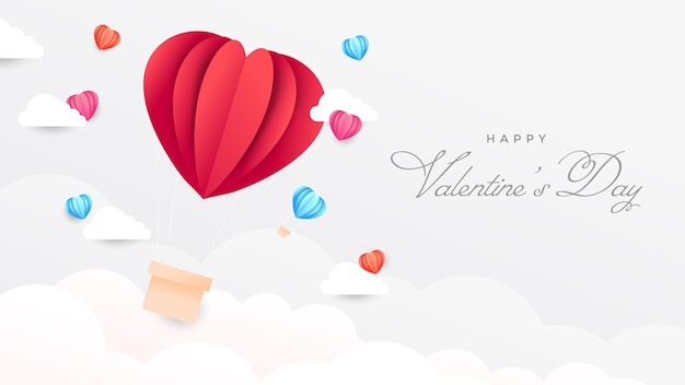 Flat valentine's day background