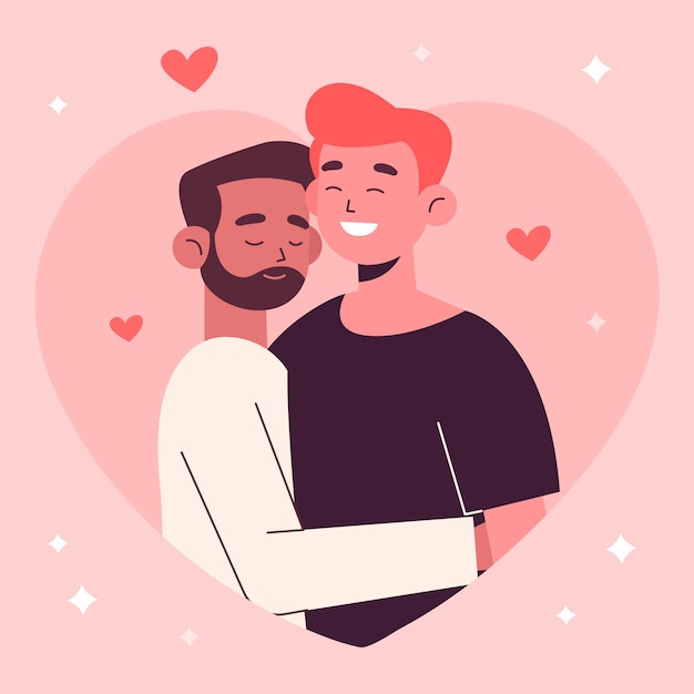 Vector flat valentine's day illustration